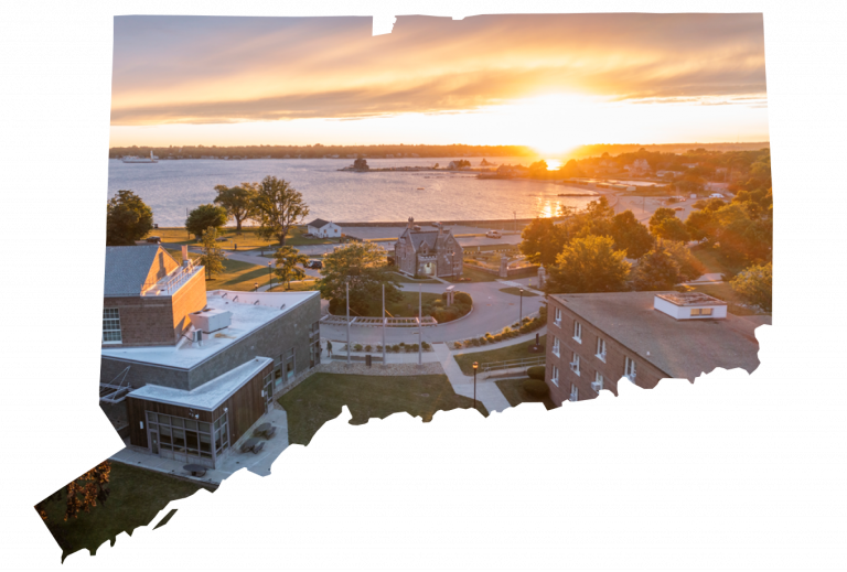 uconn avery point at sunset